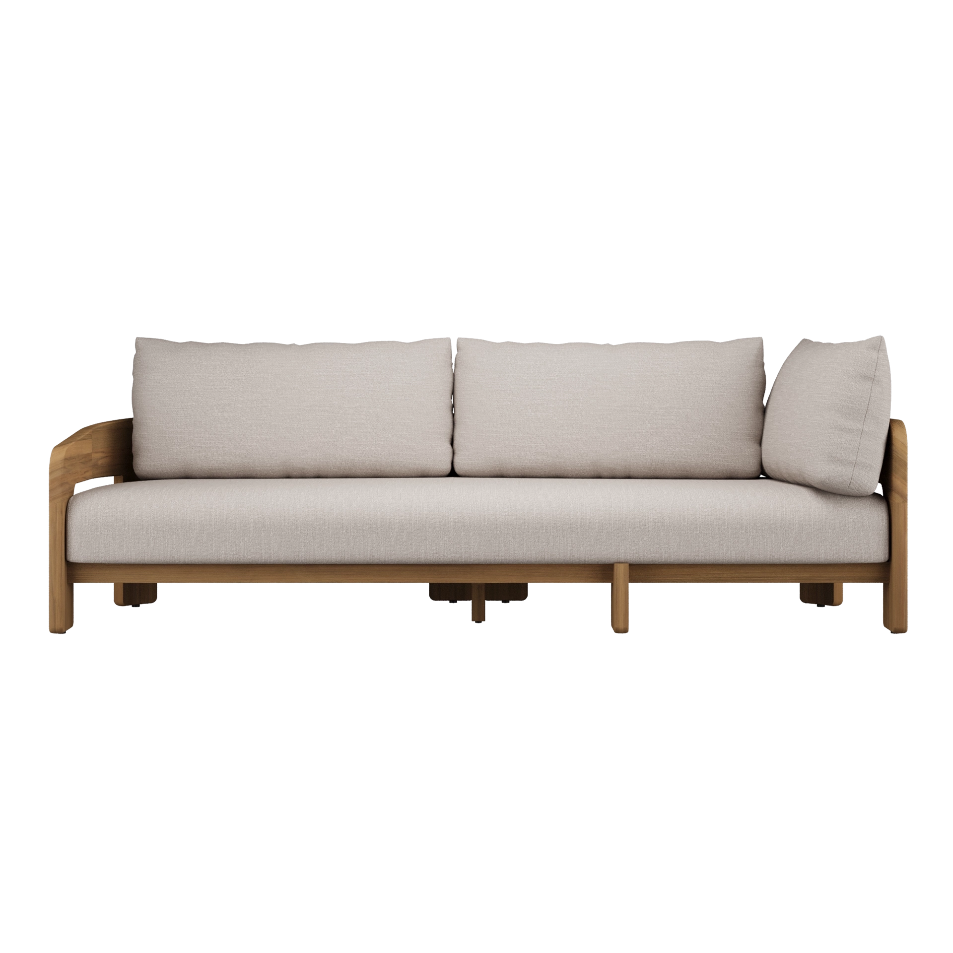 Curve Sectional Sofa Left Arm Return